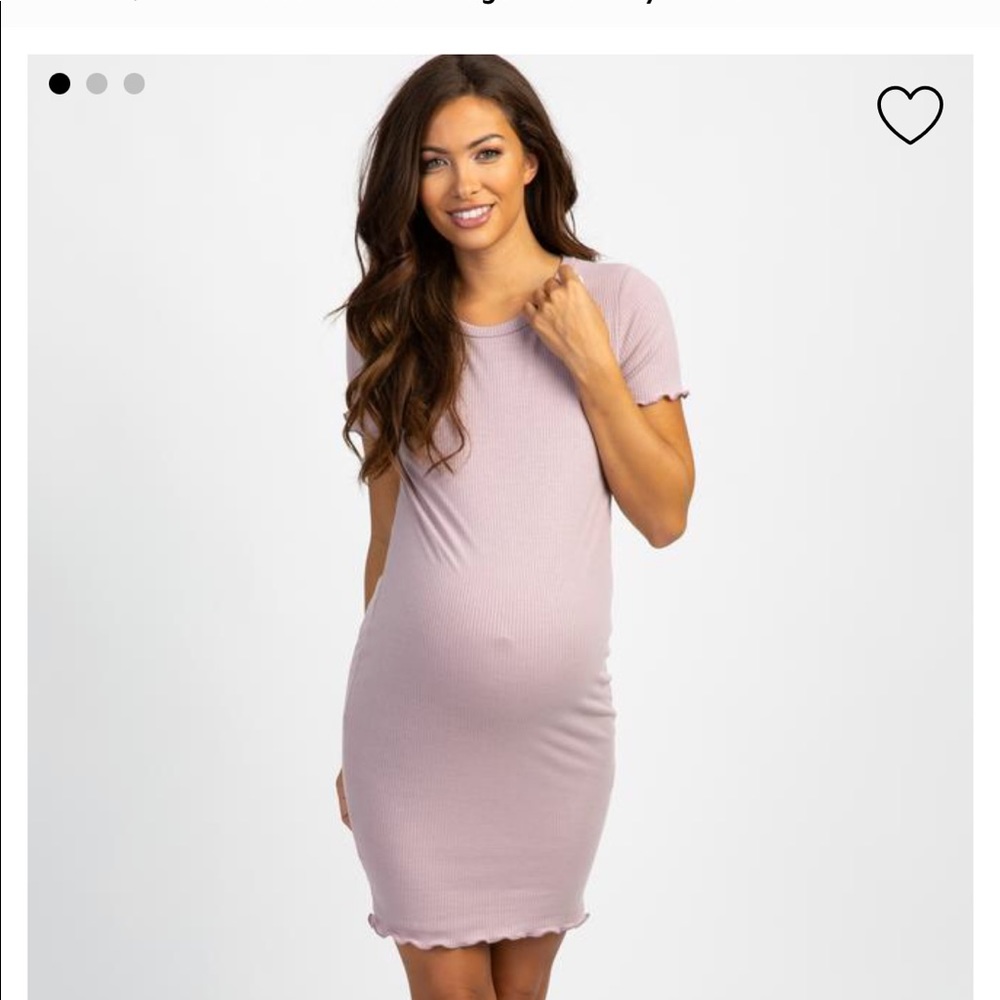 Pinkblush ribbed maternity dress, pink